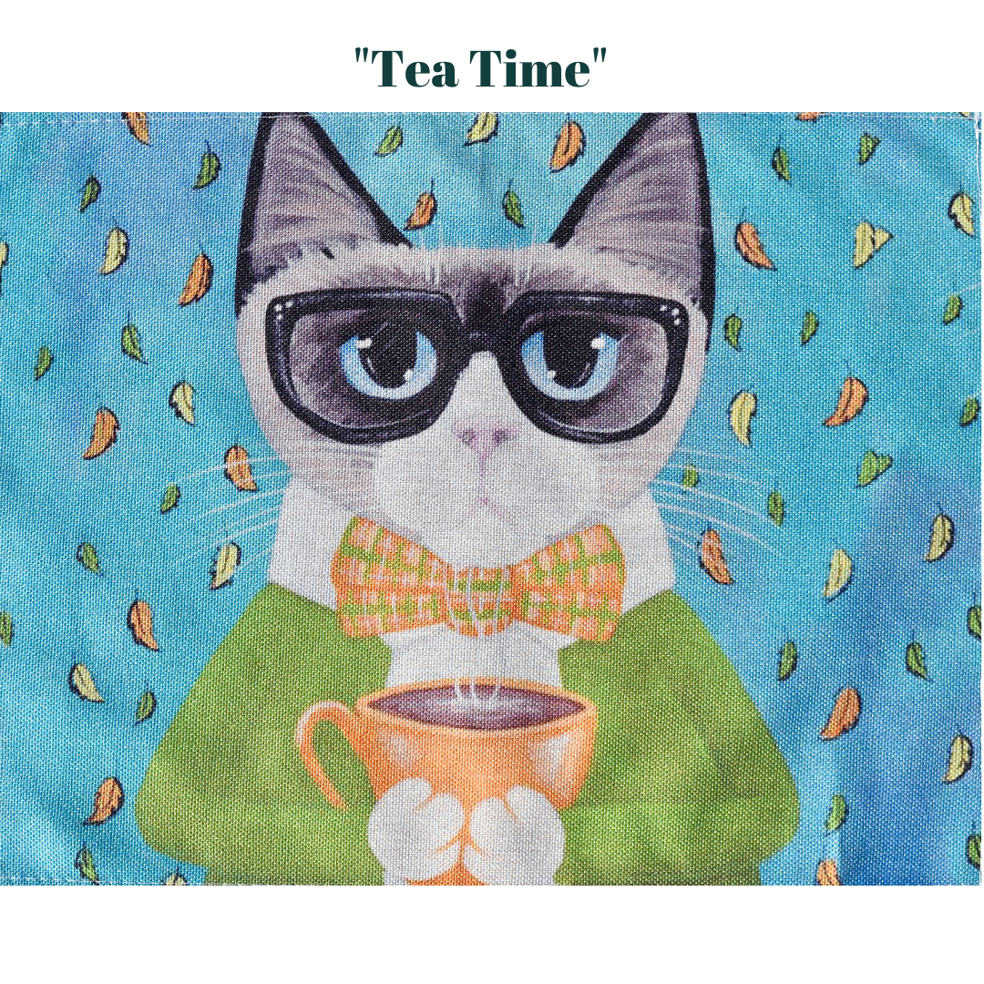 Cool Cats Linen-Cotton Place Mats