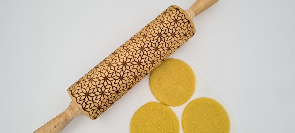 Natural Wood Folk Kitchen Rolling Pin Handmade - Demet