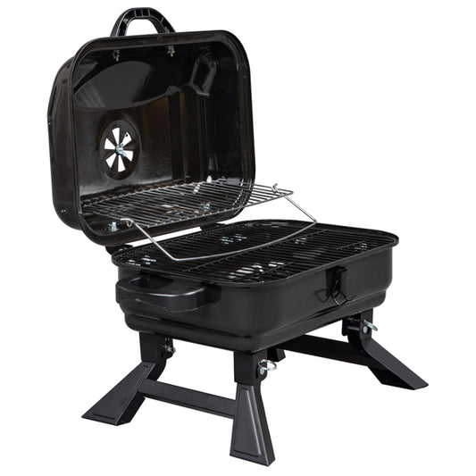 Portable Charcoal Grill/BBQ and Smoker with Lid