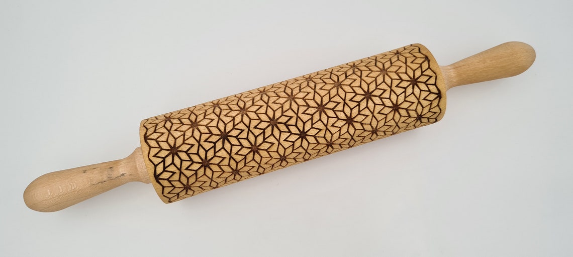 Natural Wood Folk Kitchen Rolling Pin Handmade - Demet