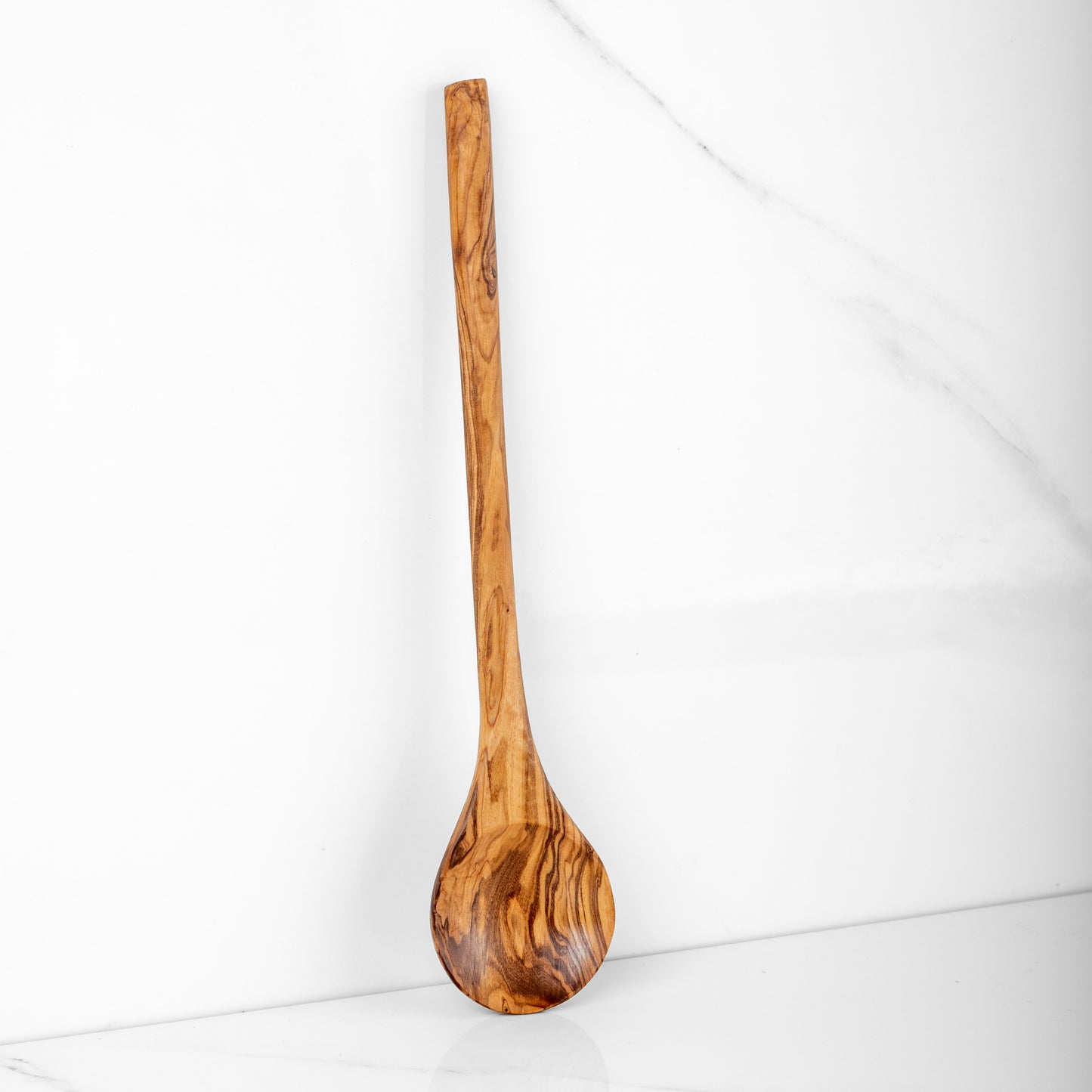 Handmade Olive Wood Round Stirring Spoon