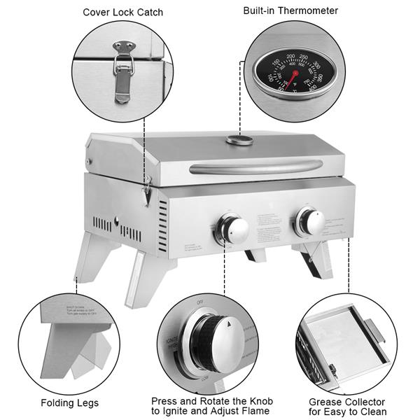 Stainless Steel Gas Oven - Double Row