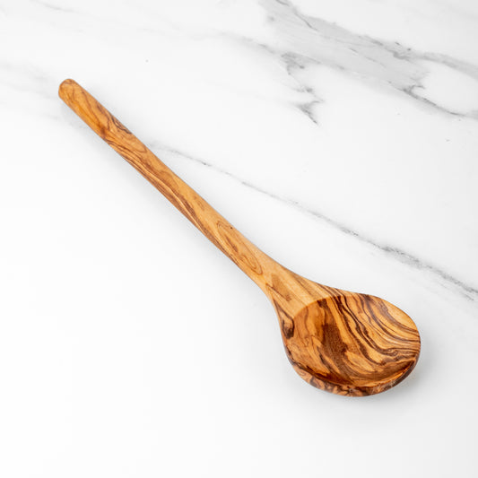 Handmade Olive Wood Round Stirring Spoon