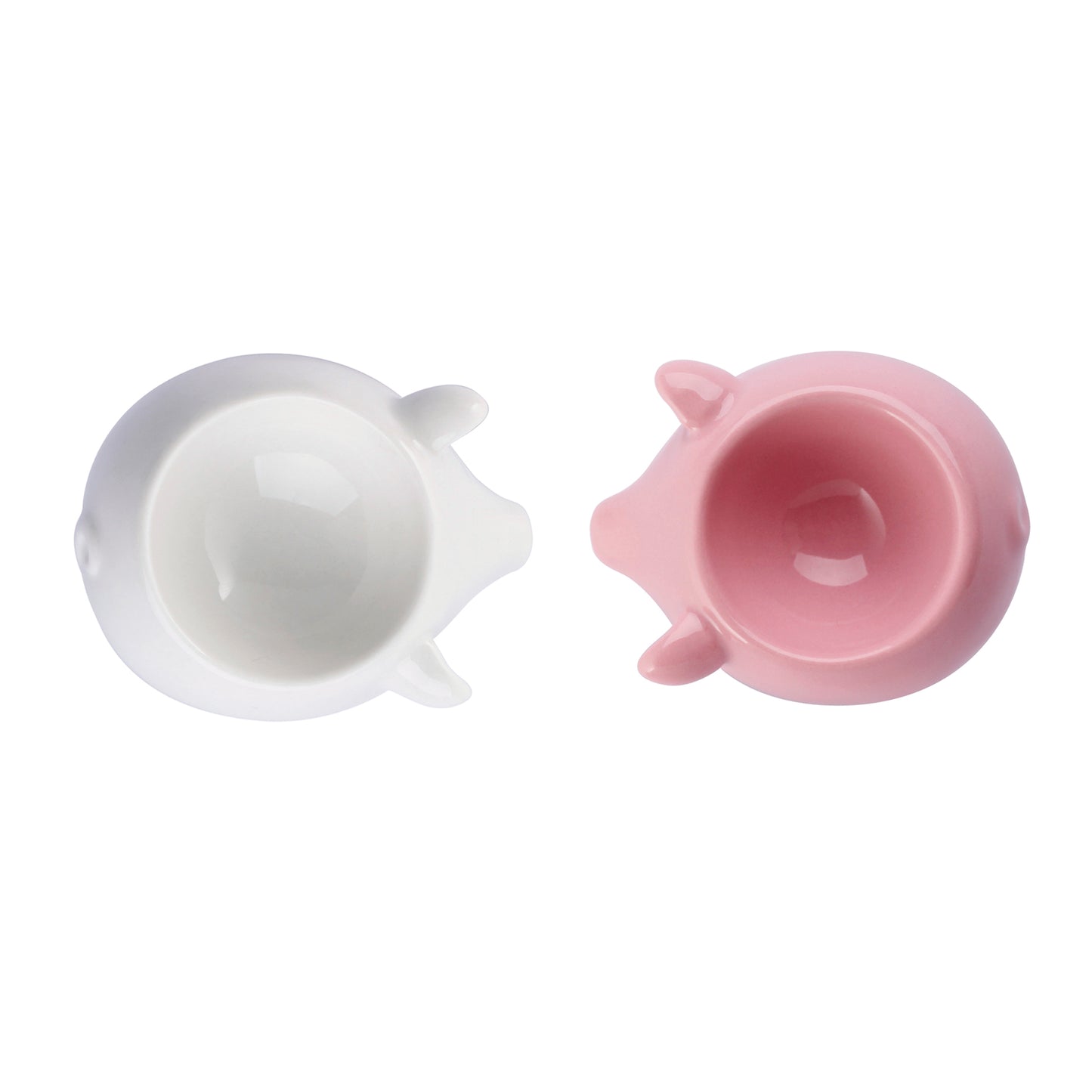 Pink & white eggcups - 2 Piece Set