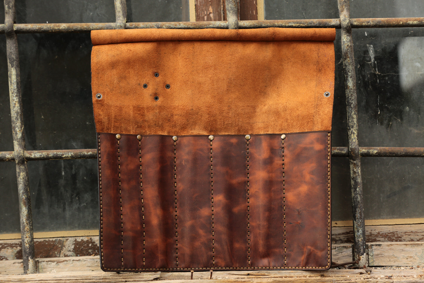 Leather knife Pouch - Roll bag