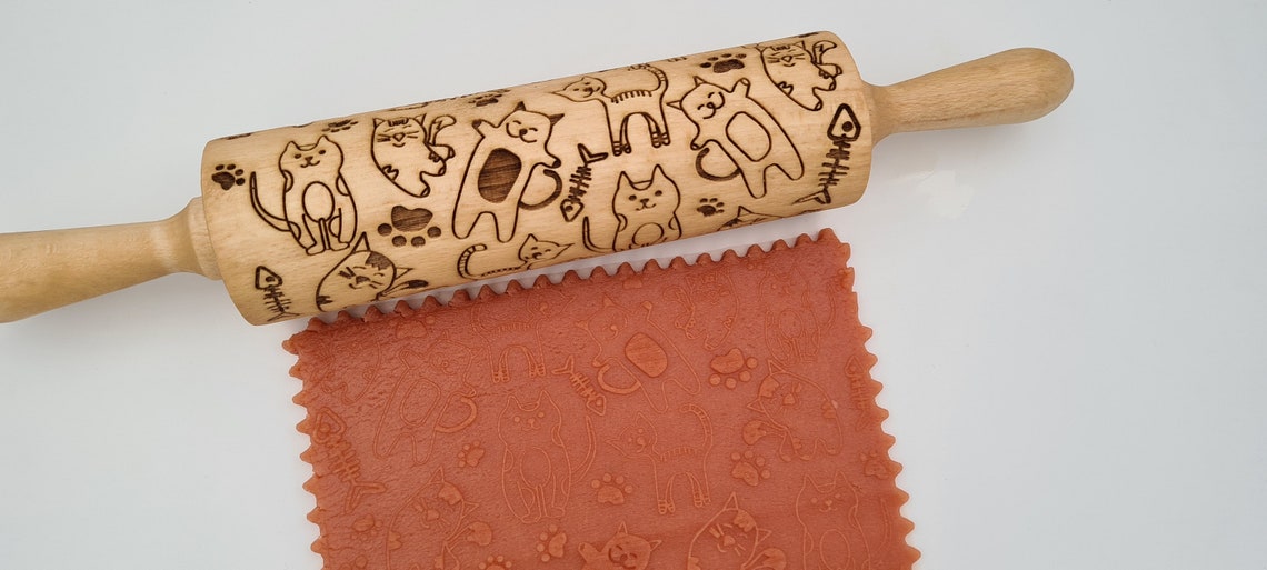 Cat Print Rolling Pin