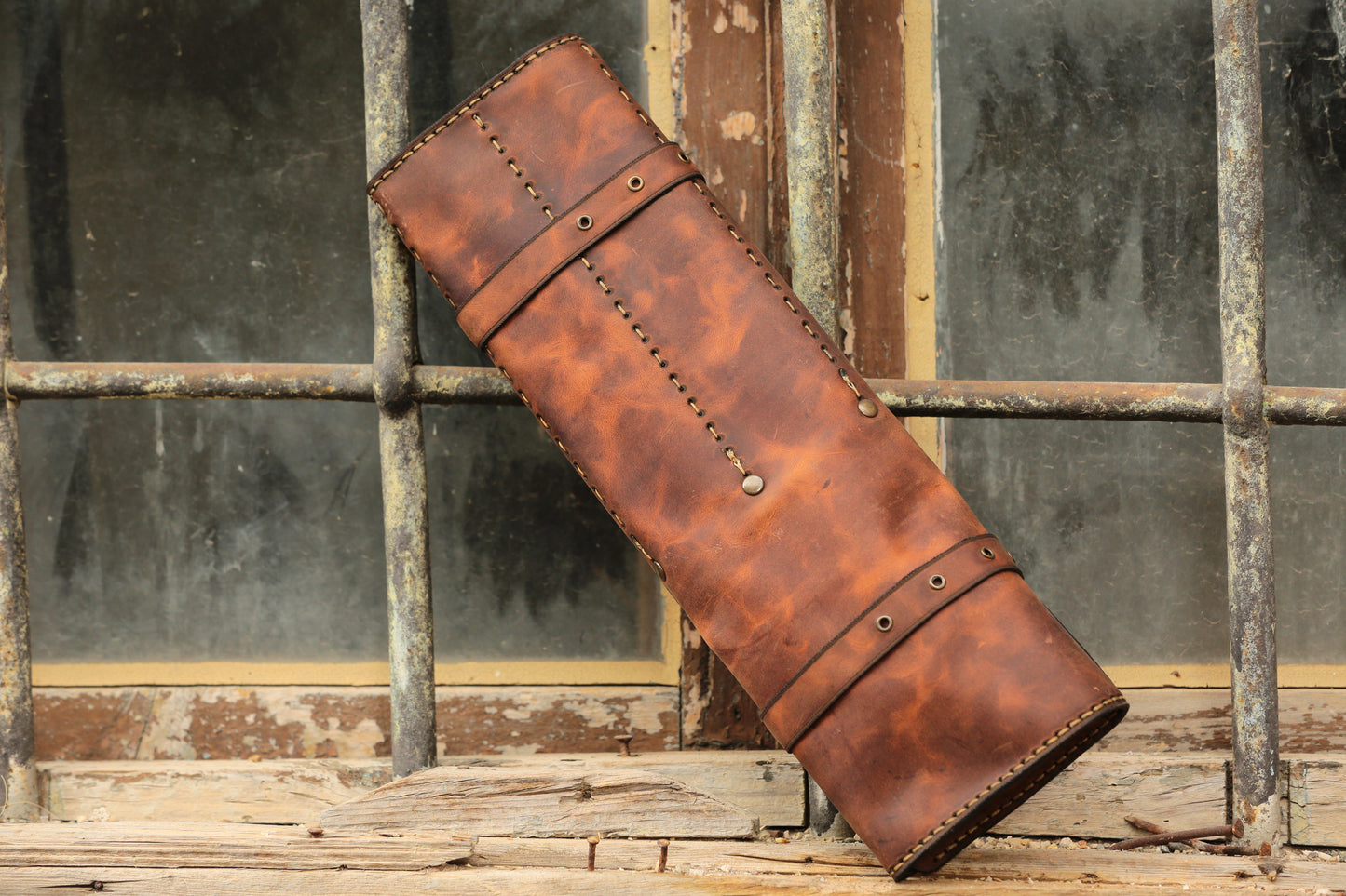 Leather knife Pouch - Roll bag