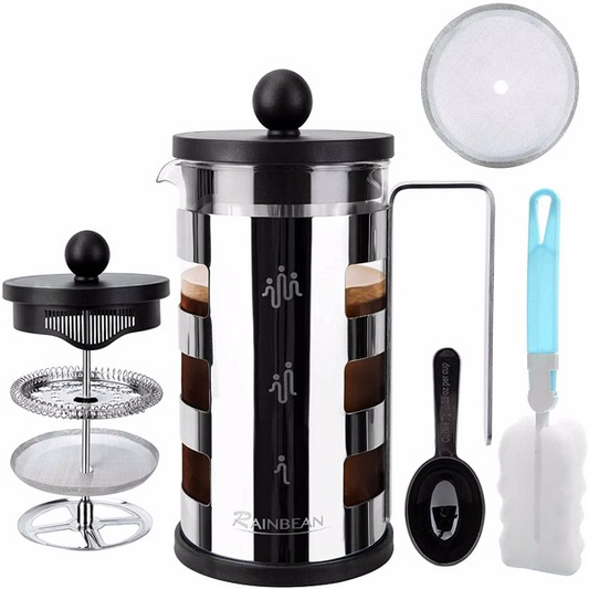 French Press Coffee Maker - Stainless Steel 600 ml