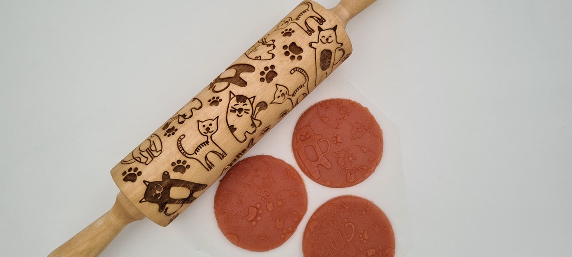 Cat Print Rolling Pin