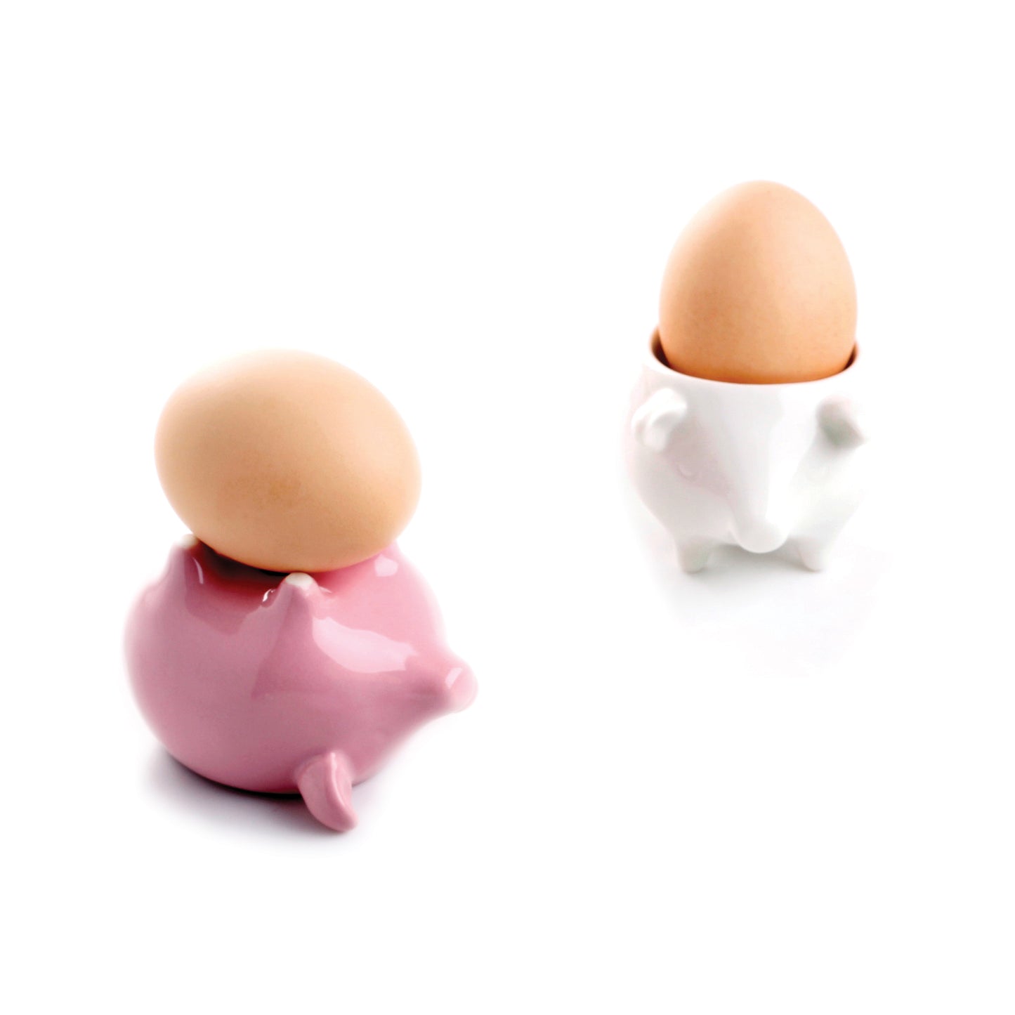 Pink & white eggcups - 2 Piece Set