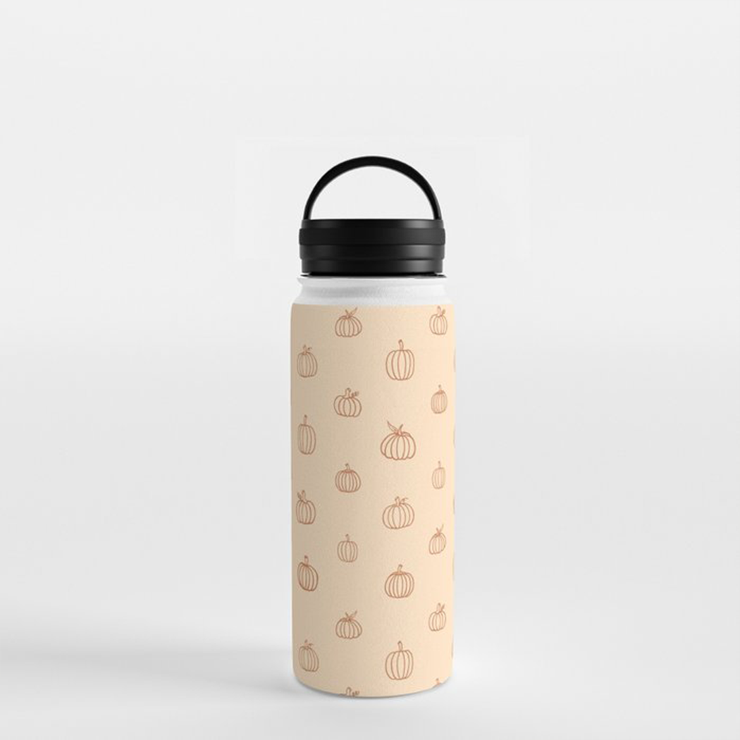 Pumpkin Water Bottle with Handle Lid