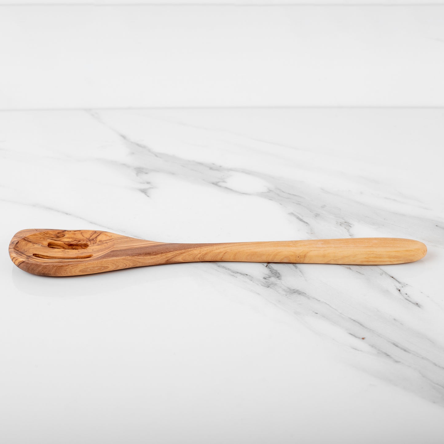 Olive Wood Slotted Spatula - Handmade