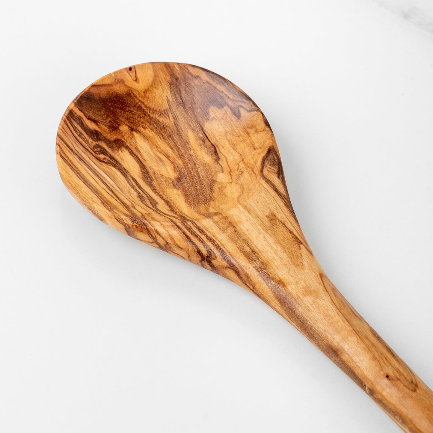 Handmade Olive Wood Round Stirring Spoon