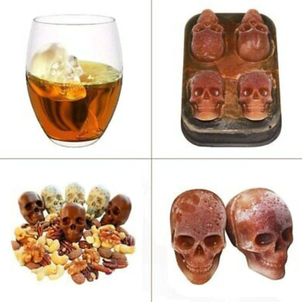 Skeleton Skull Ice Cube Mold