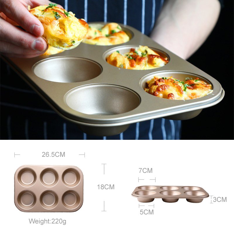 6 - Cup Nonstick Baking Pan