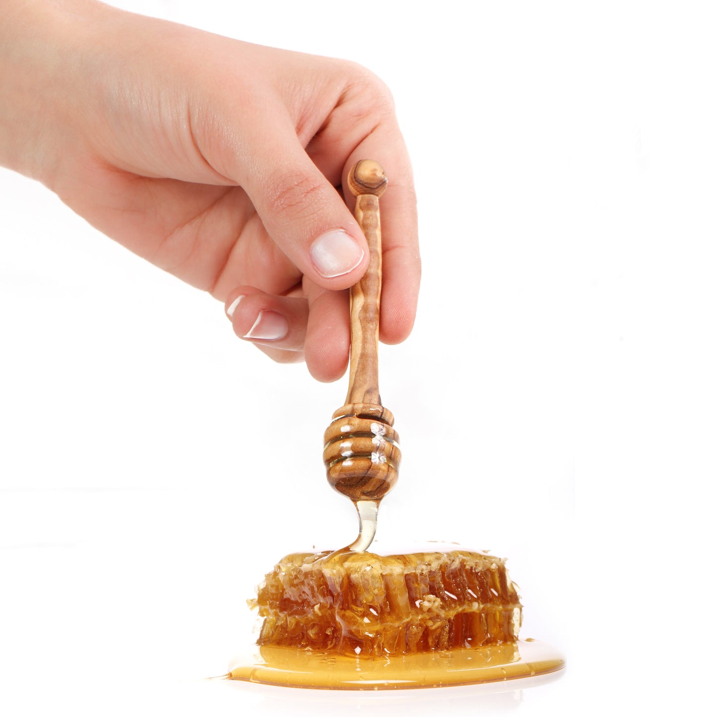 Handmade Olive Wood Honey Dipper