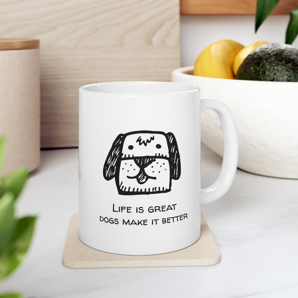 Tea Mug - Life is great, Dogs makes it better