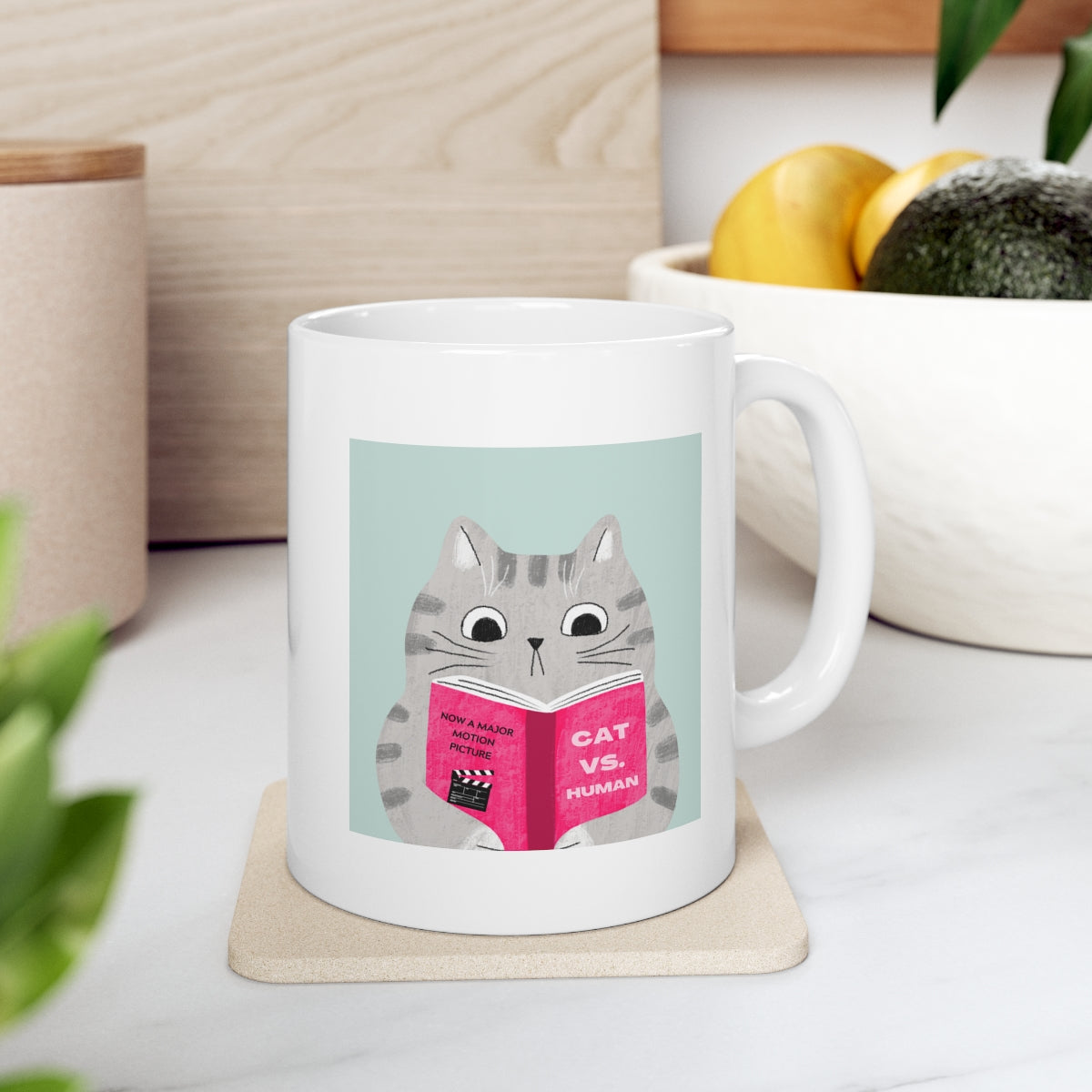 Cat Vs. Human Funny Mug