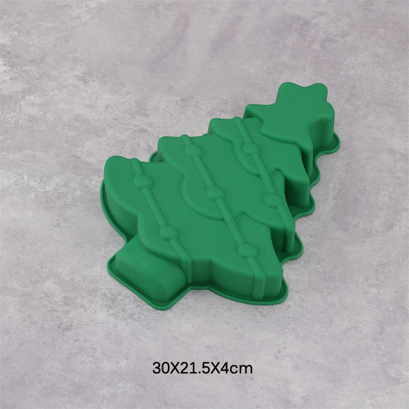 1Pc Christmas tree Silicone Fondant Molds Resin Mold Baking Accessories Christmas Wedding Cake Decorating Tools