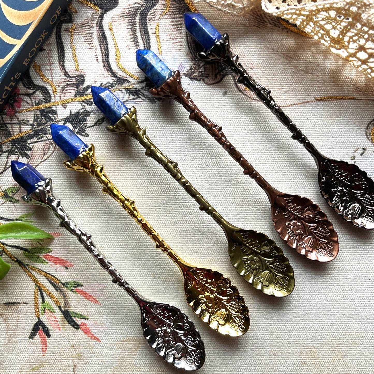 Copper & Lapis Lazuli Spoons