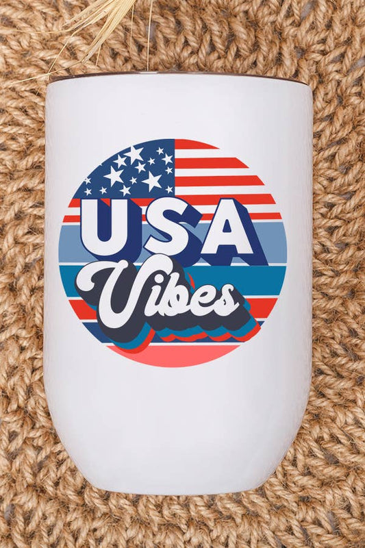 Patriotic Wine Cup/Tumbler - USA Vibes