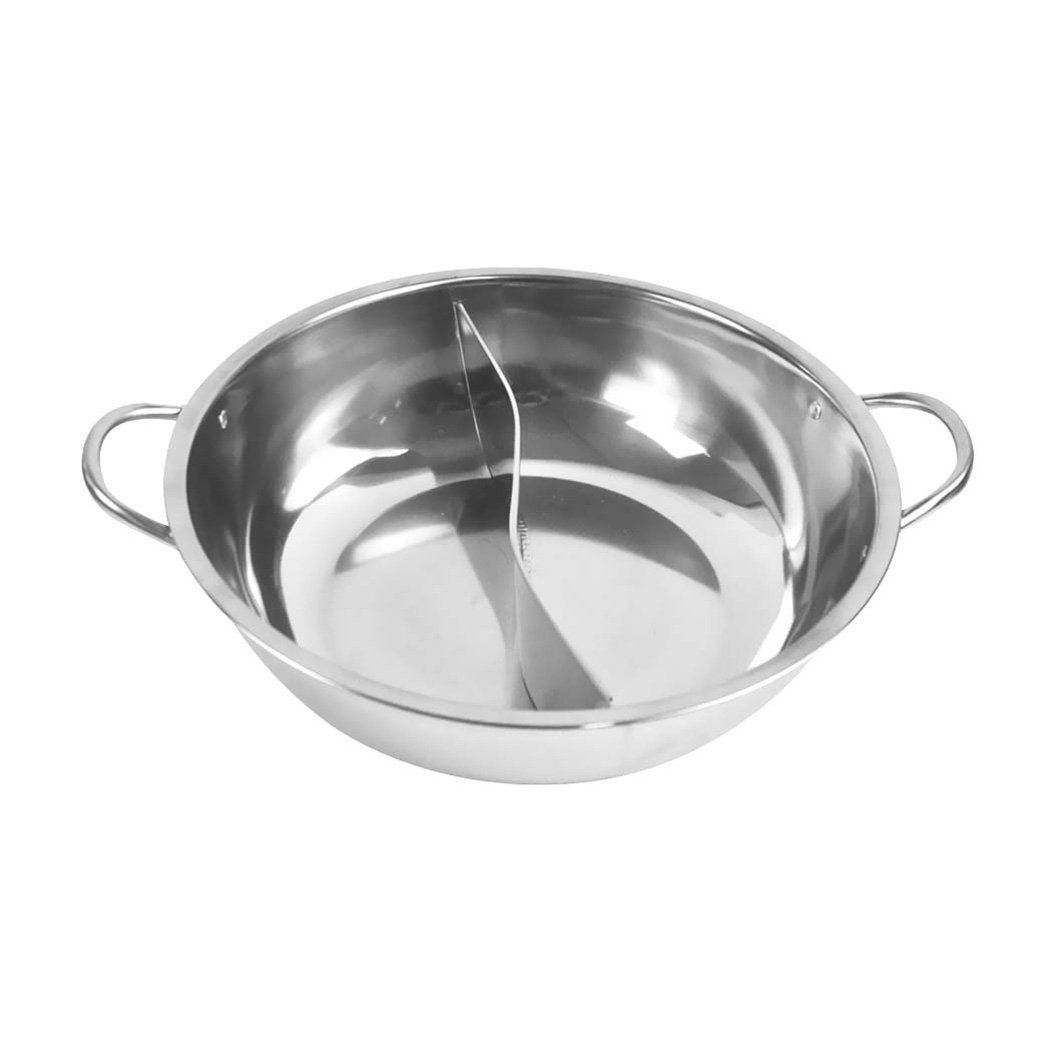 Stainless Steel Twin Mandarin Duck Hot Pot for Induction Cookware