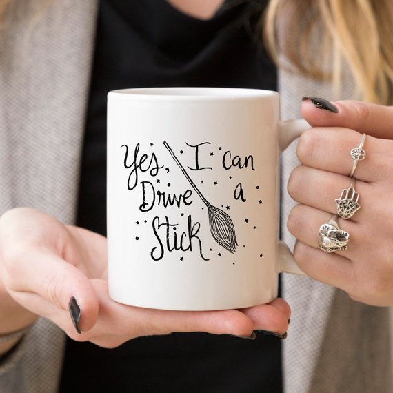 Yes I Can Drive A Stick Mug - Halloween