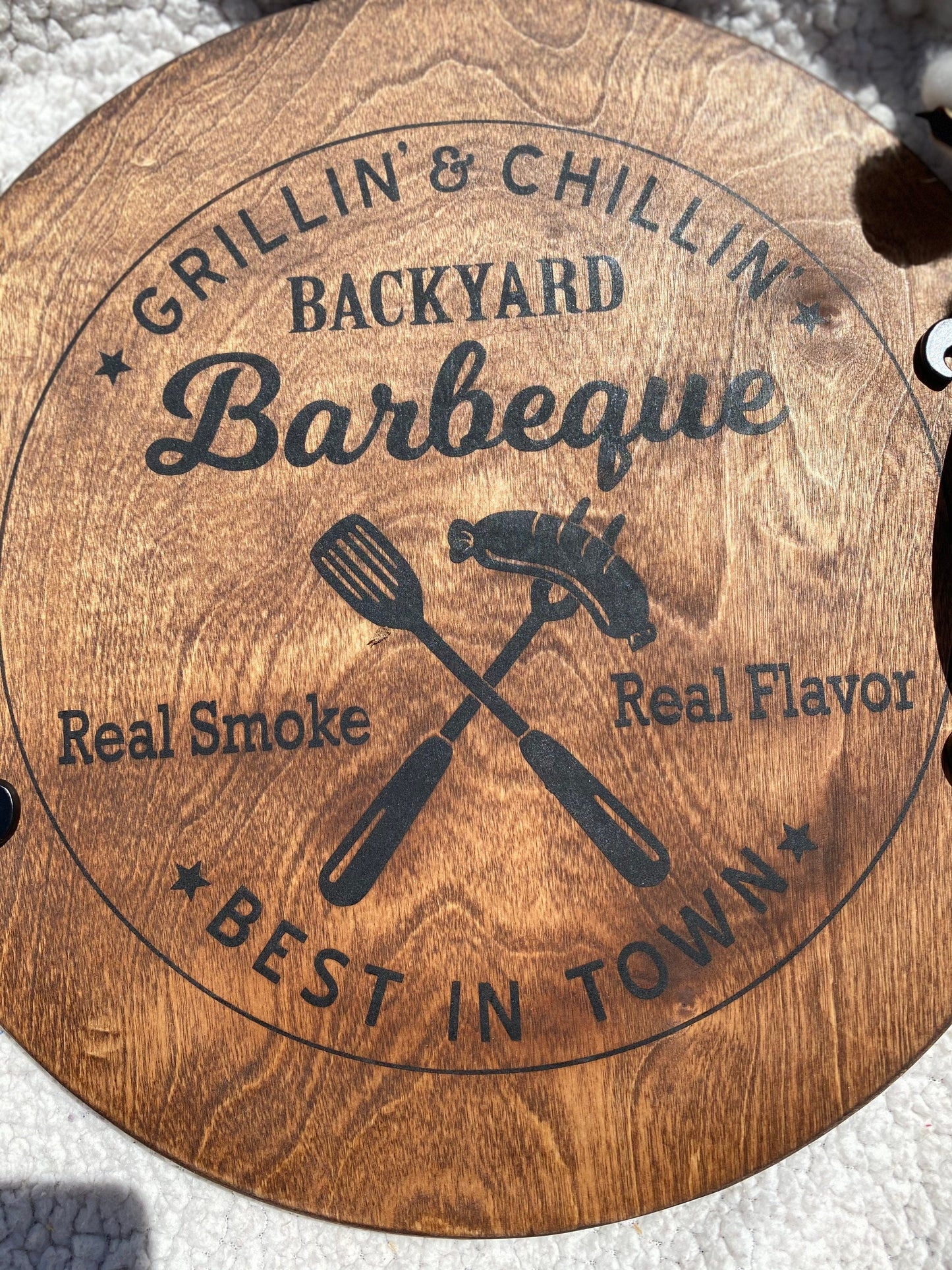 BBQ Wooden Serving Tray