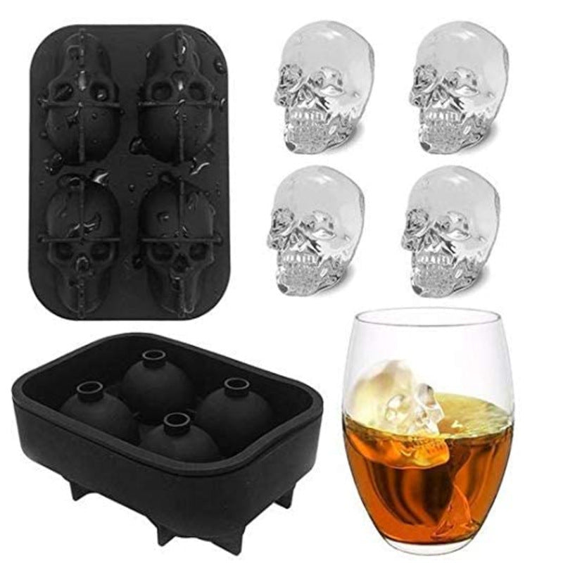 Skeleton Skull Ice Cube Mold