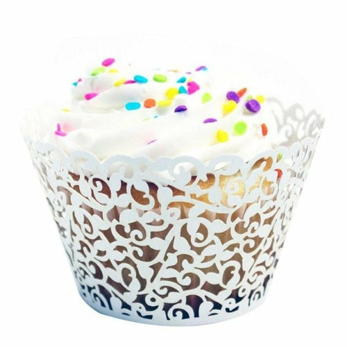 Little Vine Lace Laser Cut Cupcake Wrapper 100 pcs set