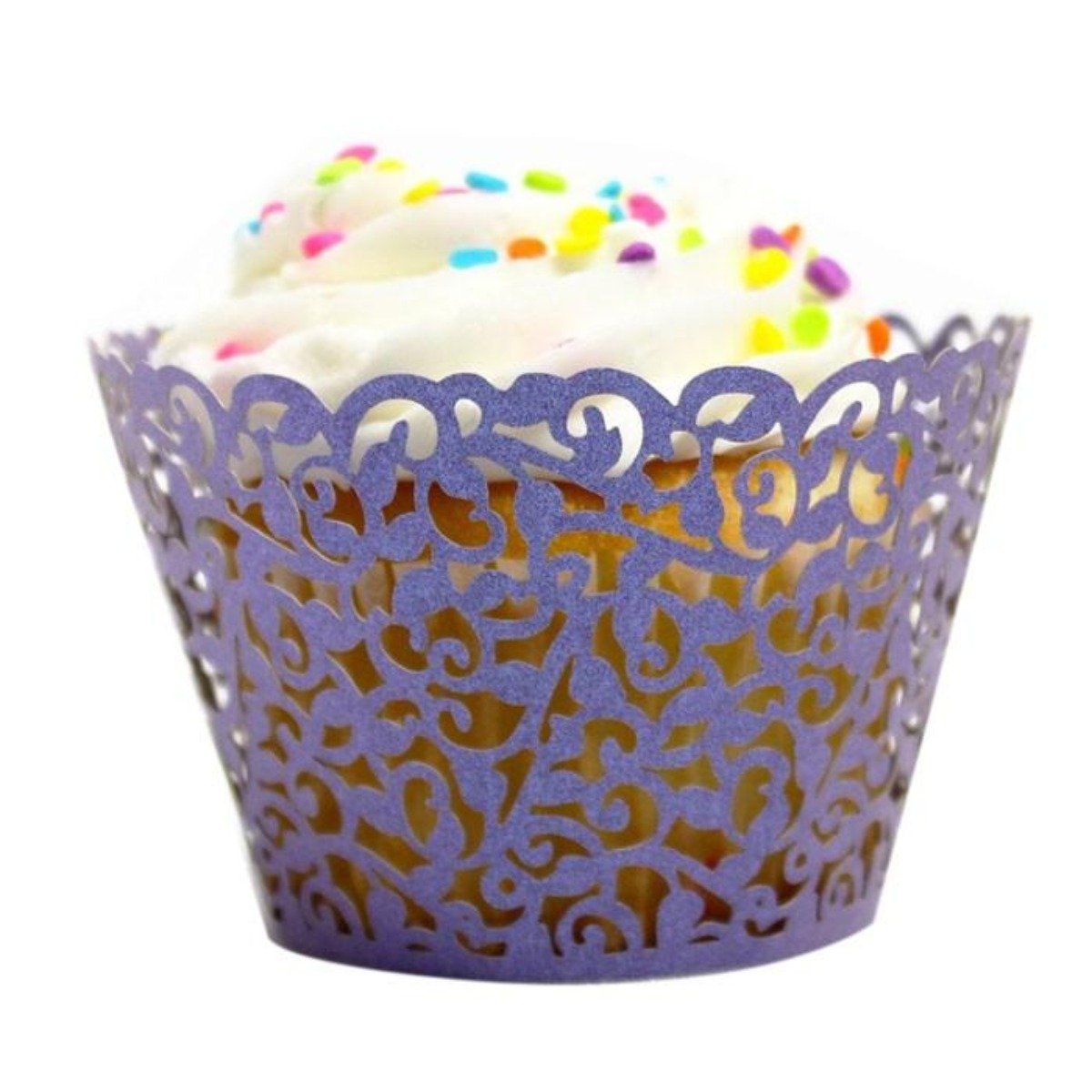 Little Vine Lace Laser Cut Cupcake Wrapper 100 pcs set